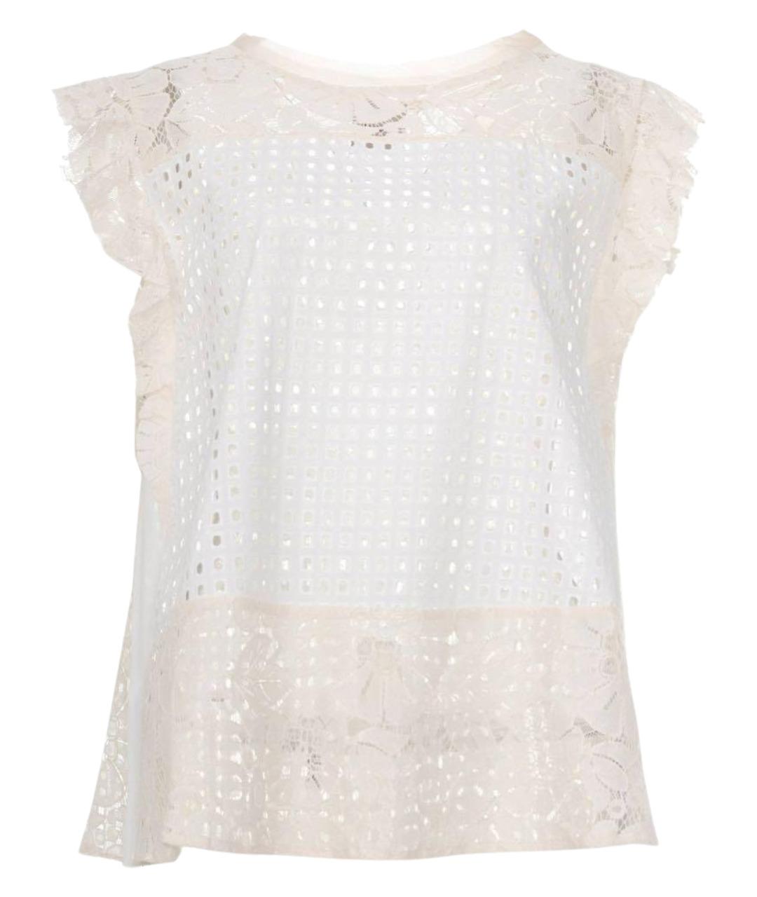 NUDE Белая хлопковая блузы, фото 1