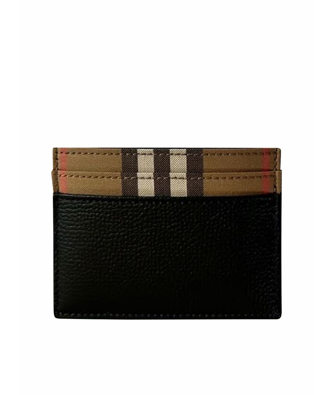 BURBERRY Черный кожаный кардхолдер, фото 1
