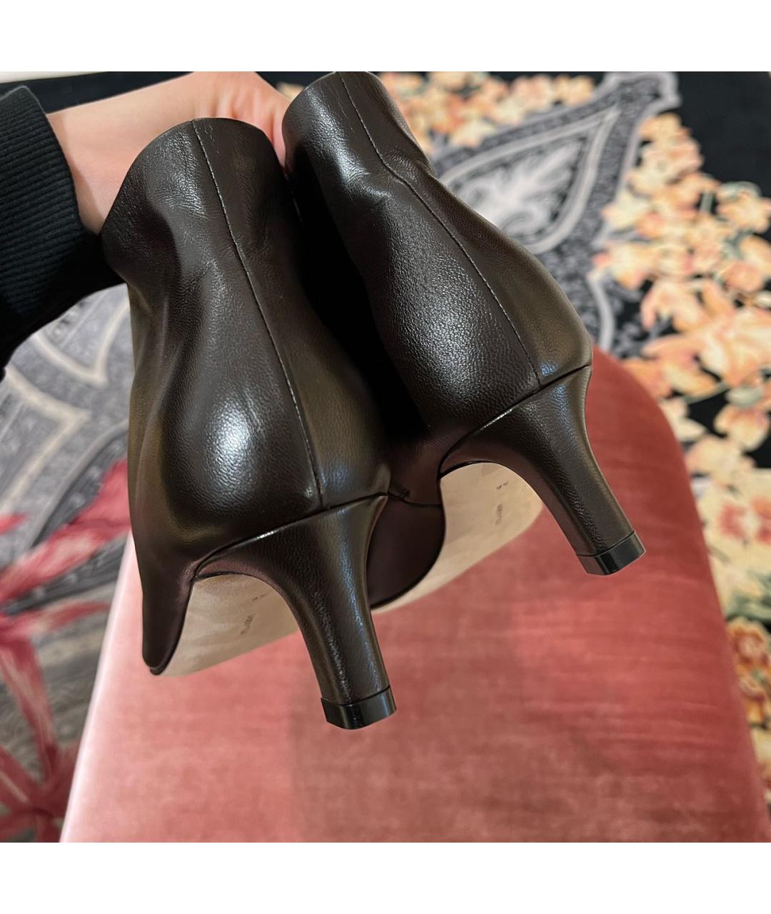 THE ROW Коричневые кожаные ботильоны, фото 4