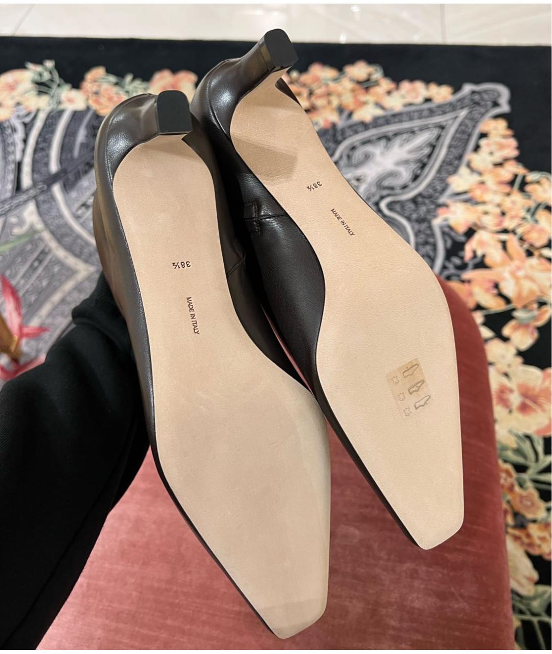 THE ROW Коричневые кожаные ботильоны, фото 6