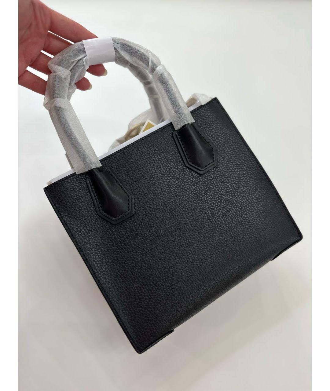 MICHAEL KORS Черная кожаная сумка с короткими ручками, фото 5