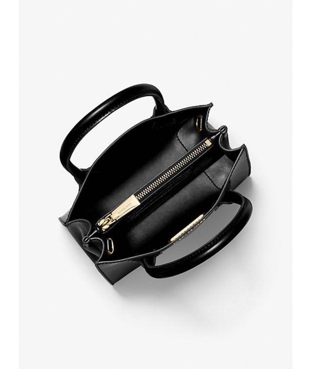 MICHAEL KORS Черная кожаная сумка с короткими ручками, фото 2