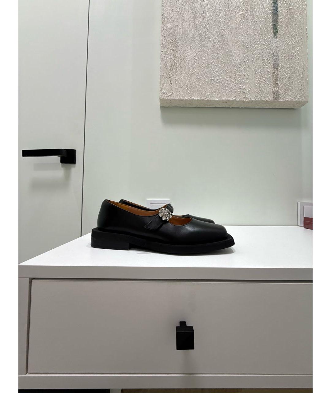 GANNI Черные кожаные туфли, фото 9