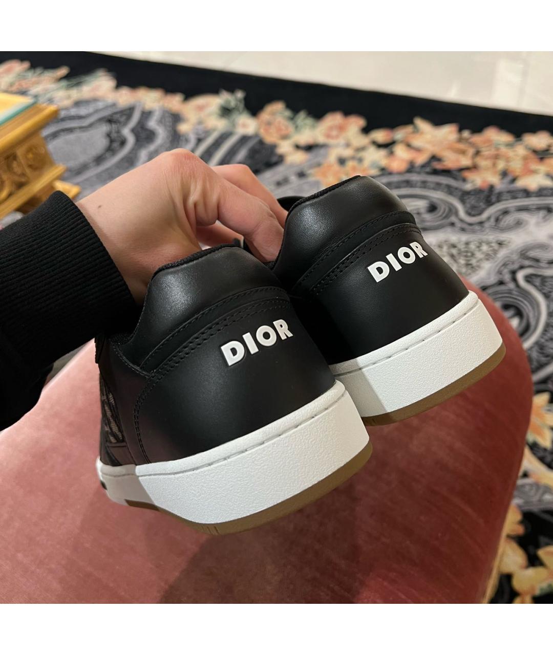 CHRISTIAN DIOR Черные кожаные кроссовки, фото 4