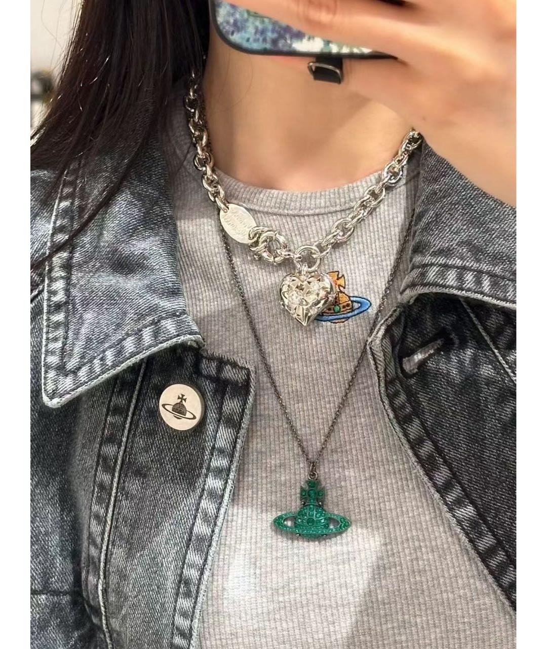 VIVIENNE WESTWOOD Серебряное латунное колье, фото 5