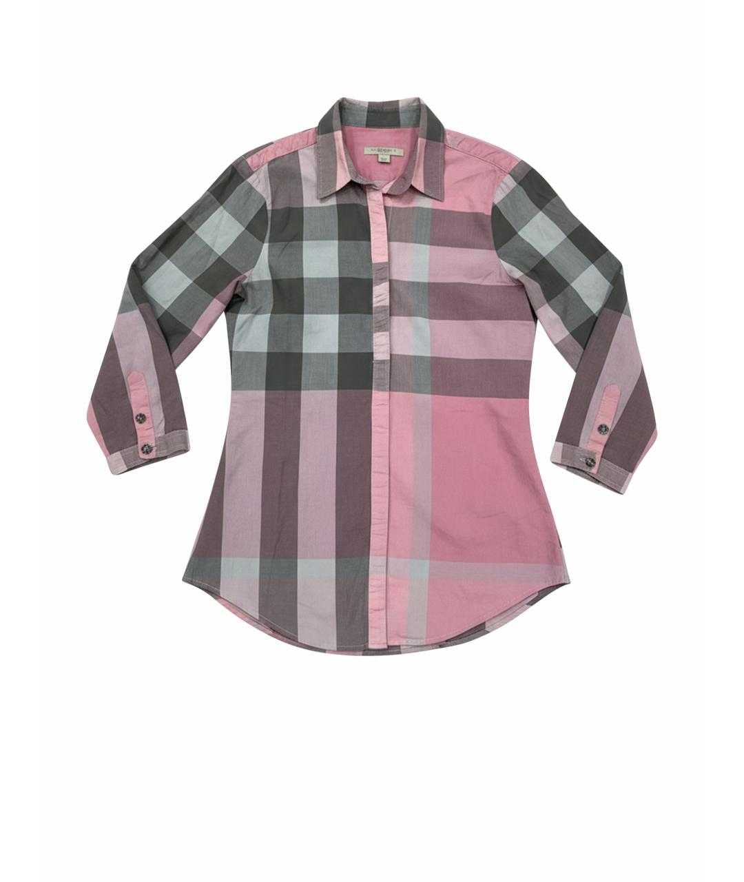 BURBERRY Розовая хлопковая рубашка, фото 1