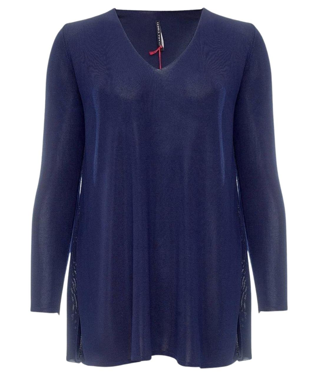 LIVIANA CONTI Темно-синий вискозный джемпер / свитер, фото 1