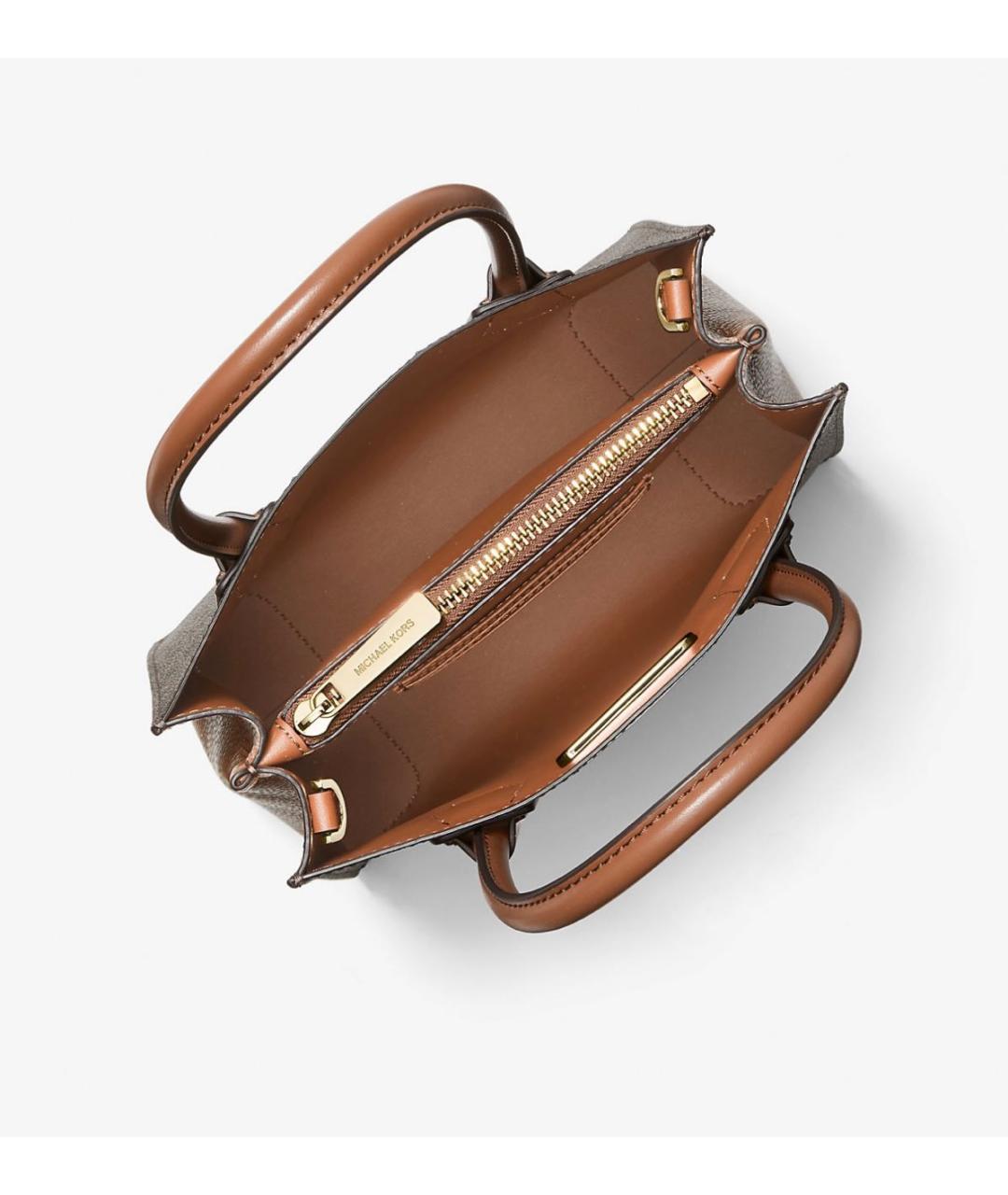 MICHAEL KORS Коричневая кожаная сумка с короткими ручками, фото 2