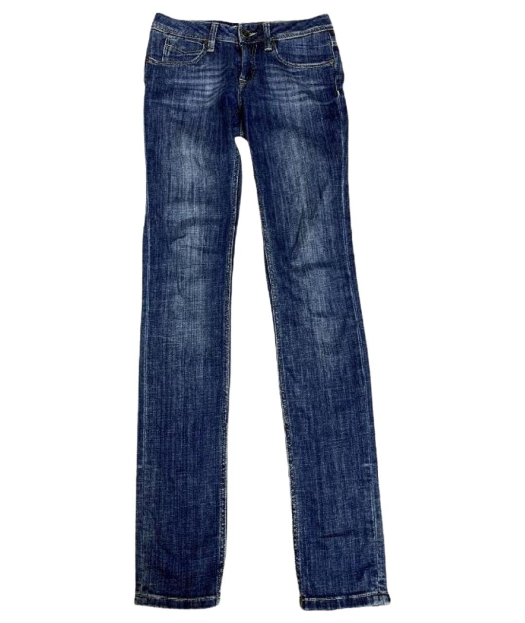 BURBERRY Темно-синие хлопковые джинсы слим, фото 1