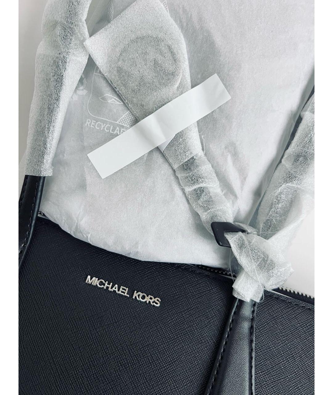 MICHAEL KORS Черная кожаная сумка с короткими ручками, фото 7