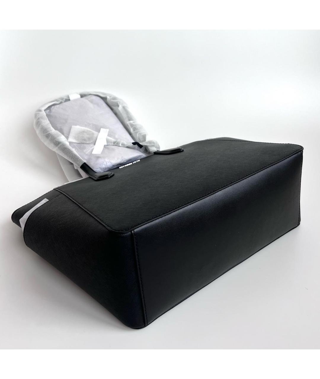 MICHAEL KORS Черная кожаная сумка с короткими ручками, фото 6