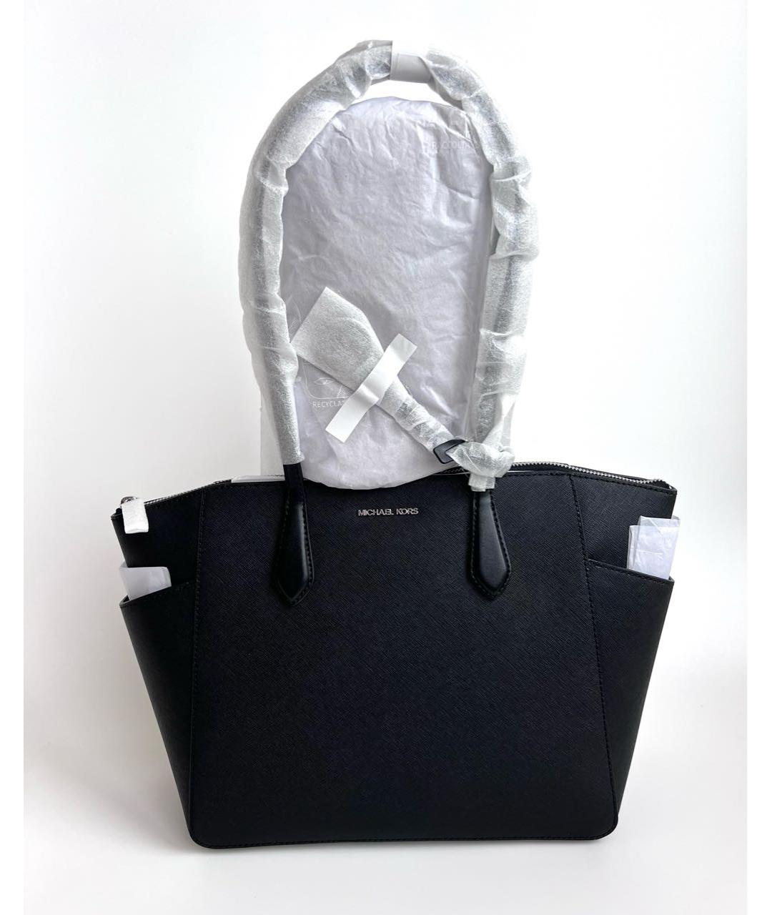 MICHAEL KORS Черная кожаная сумка с короткими ручками, фото 5