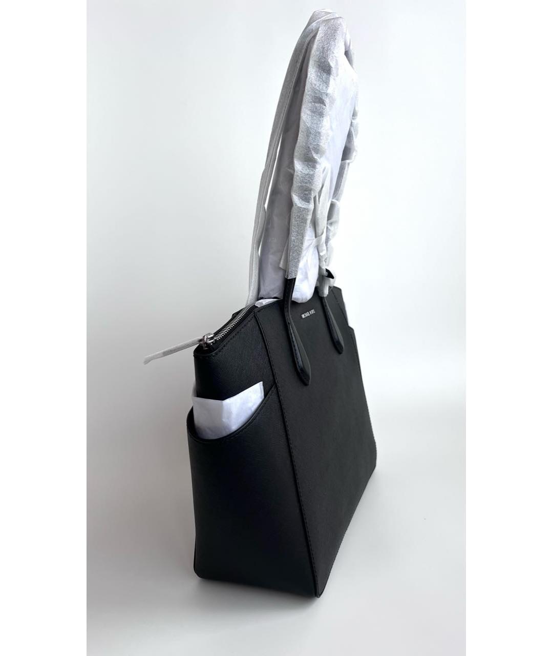 MICHAEL KORS Черная кожаная сумка с короткими ручками, фото 2