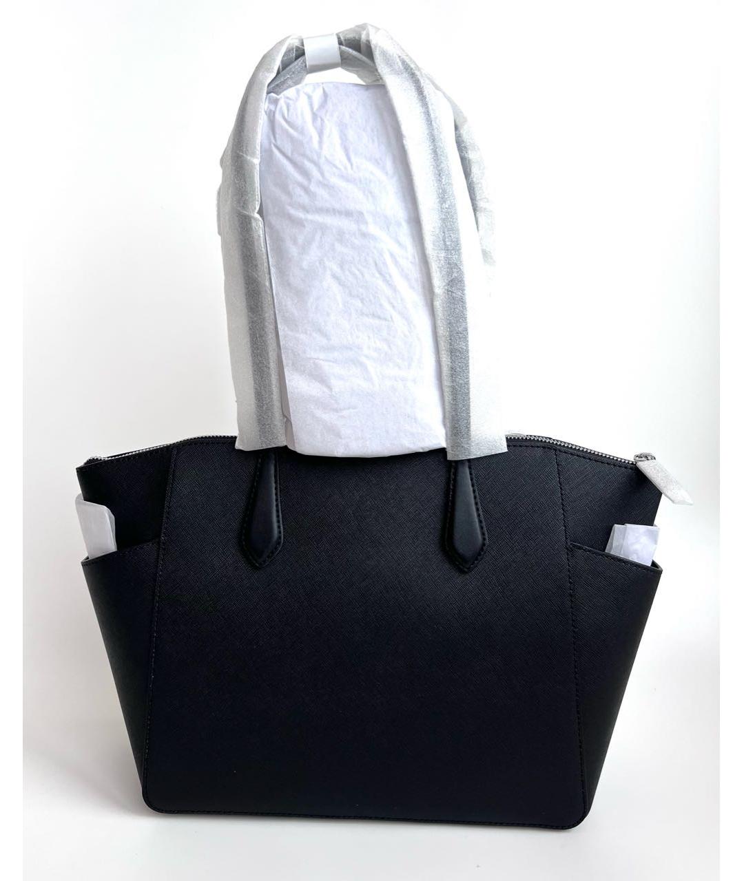 MICHAEL KORS Черная кожаная сумка с короткими ручками, фото 3