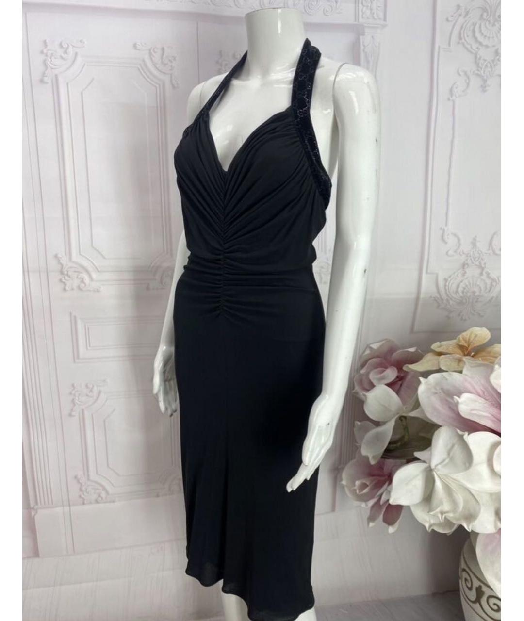 GUCCI Черное вискозное вечернее платье, фото 5