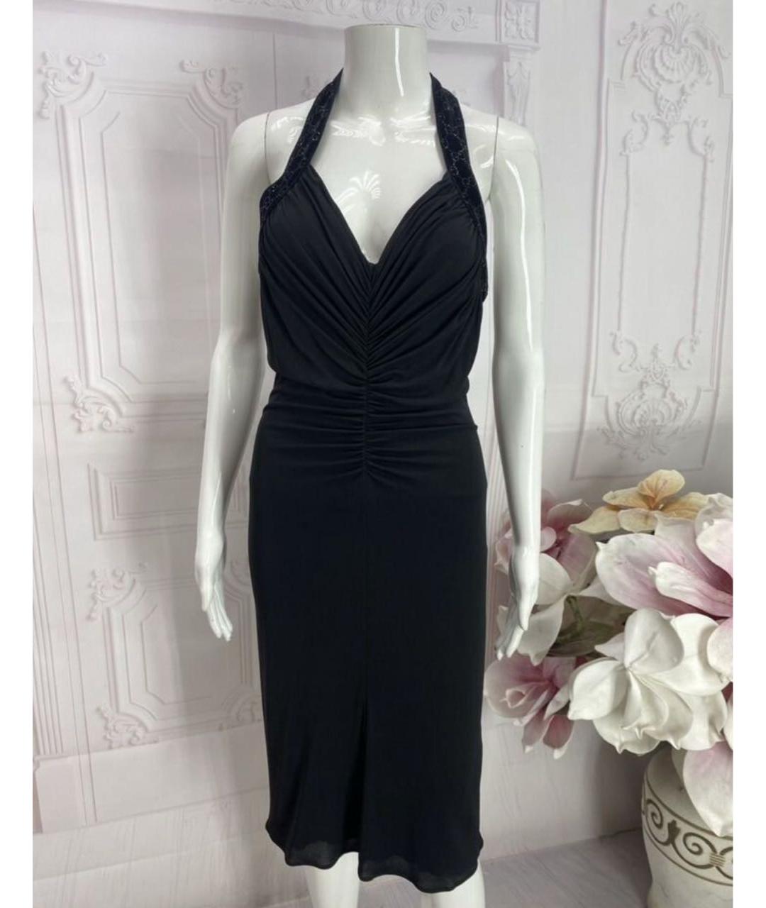 GUCCI Черное вискозное вечернее платье, фото 8