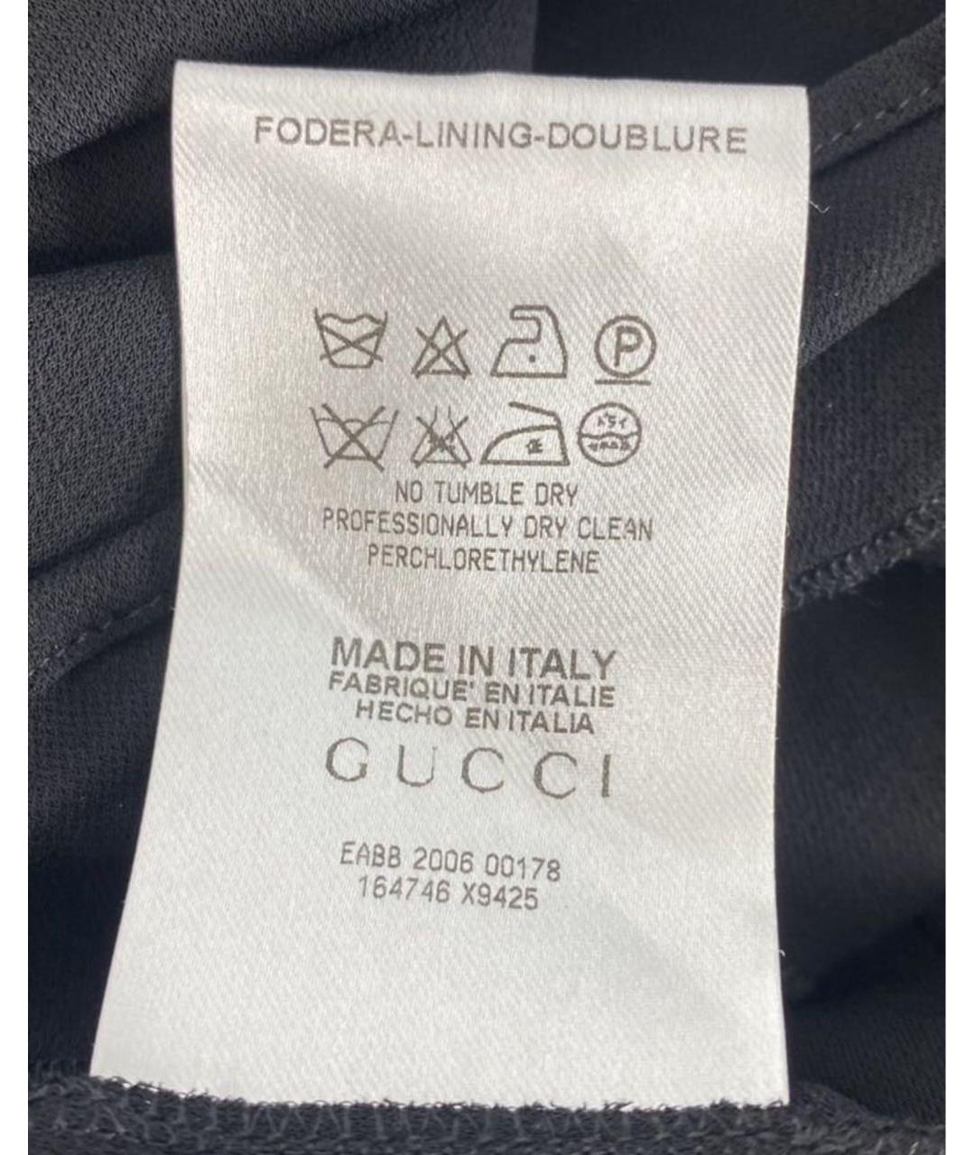 GUCCI Черное вискозное вечернее платье, фото 7