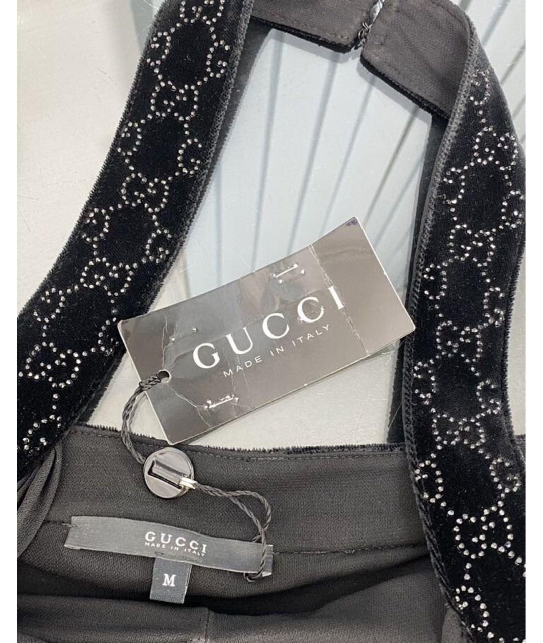 GUCCI Черное вискозное вечернее платье, фото 4