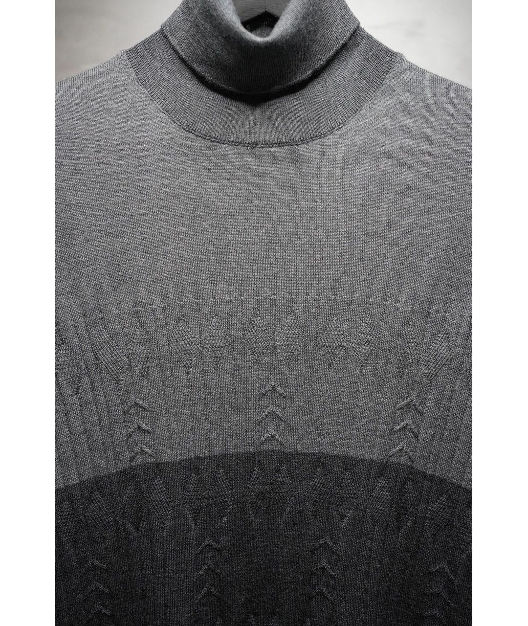 CORNELIANI Серая шерстяная водолазка, фото 4