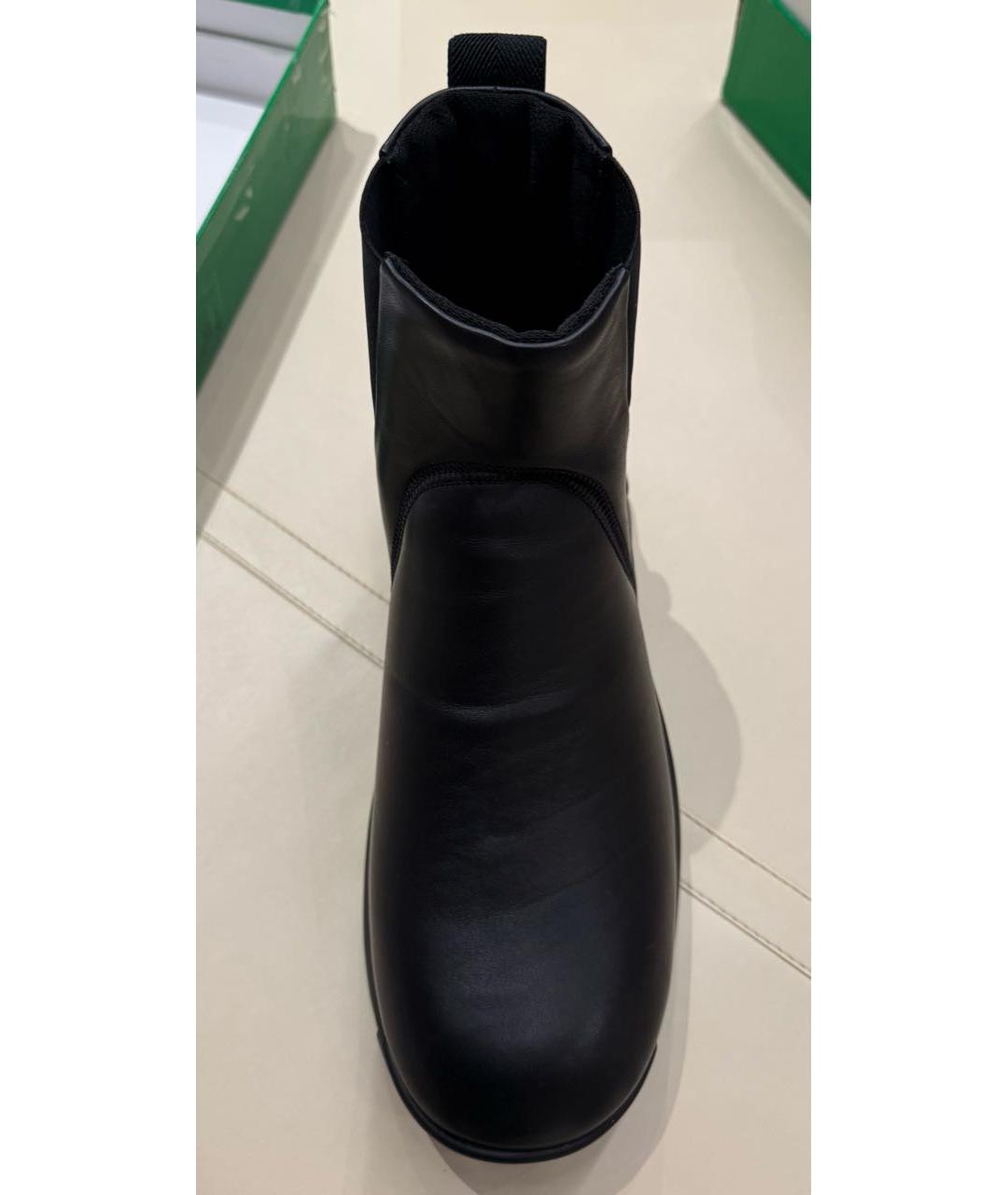 BOTTEGA VENETA Черные кожаные высокие ботинки, фото 2