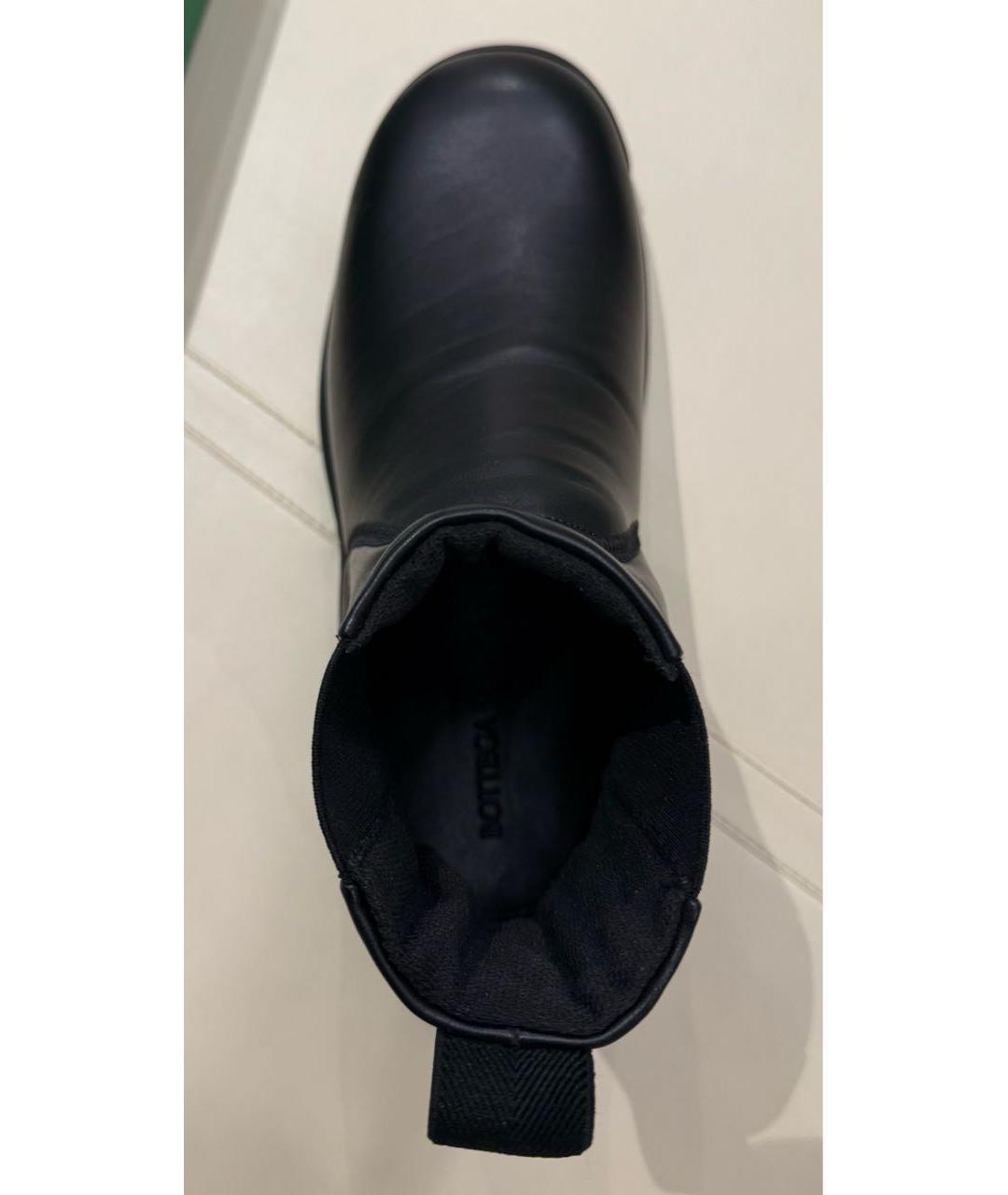 BOTTEGA VENETA Черные кожаные высокие ботинки, фото 3