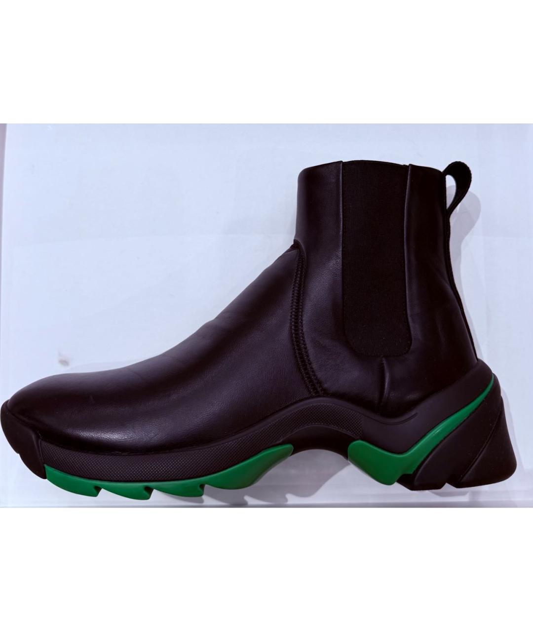 BOTTEGA VENETA Черные кожаные высокие ботинки, фото 8