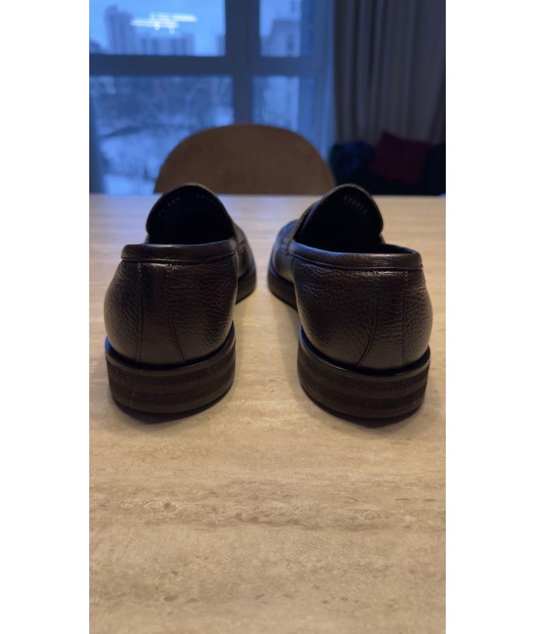 BARRETT Коричневые кожаные лоферы, фото 4