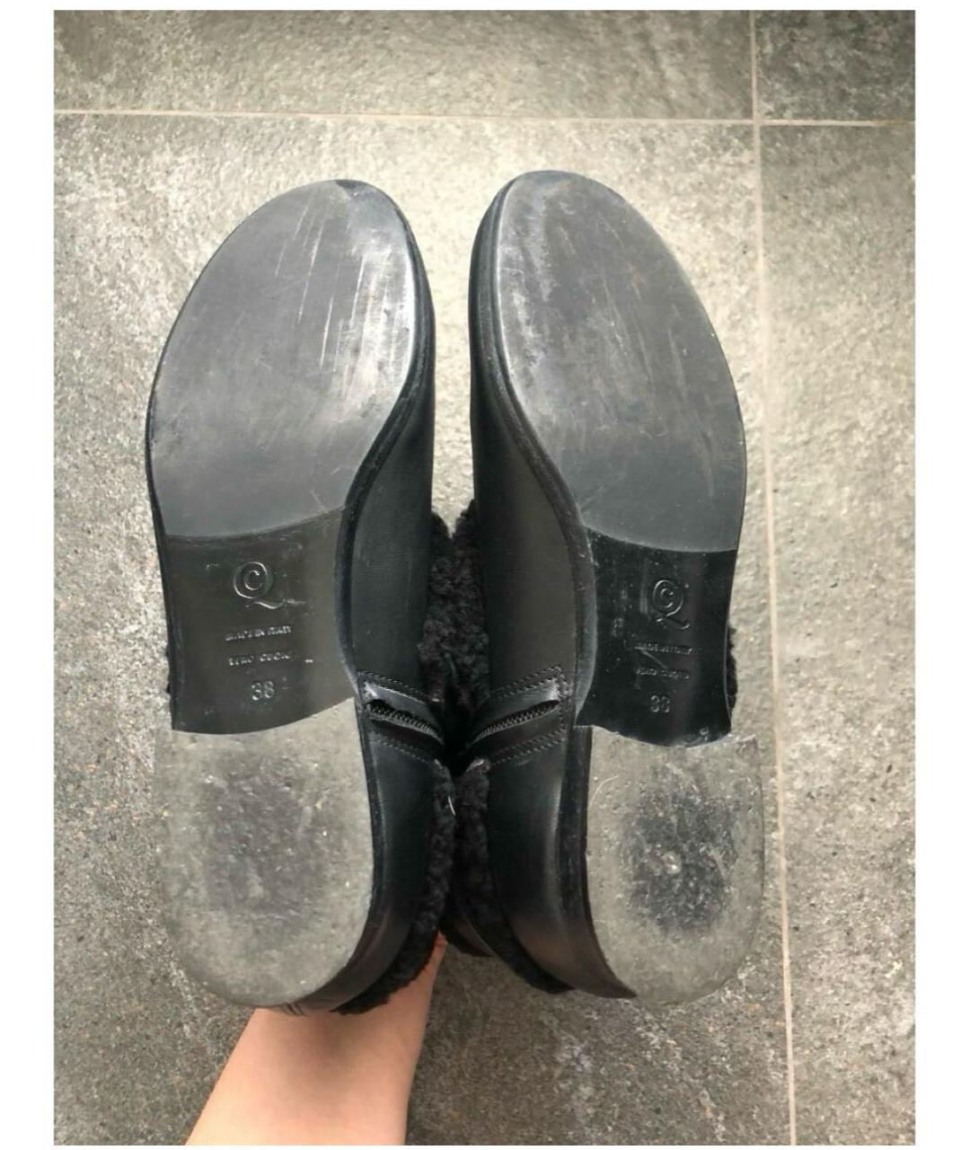 MCQ ALEXANDER MCQUEEN Черные кожаные полусапоги, фото 5