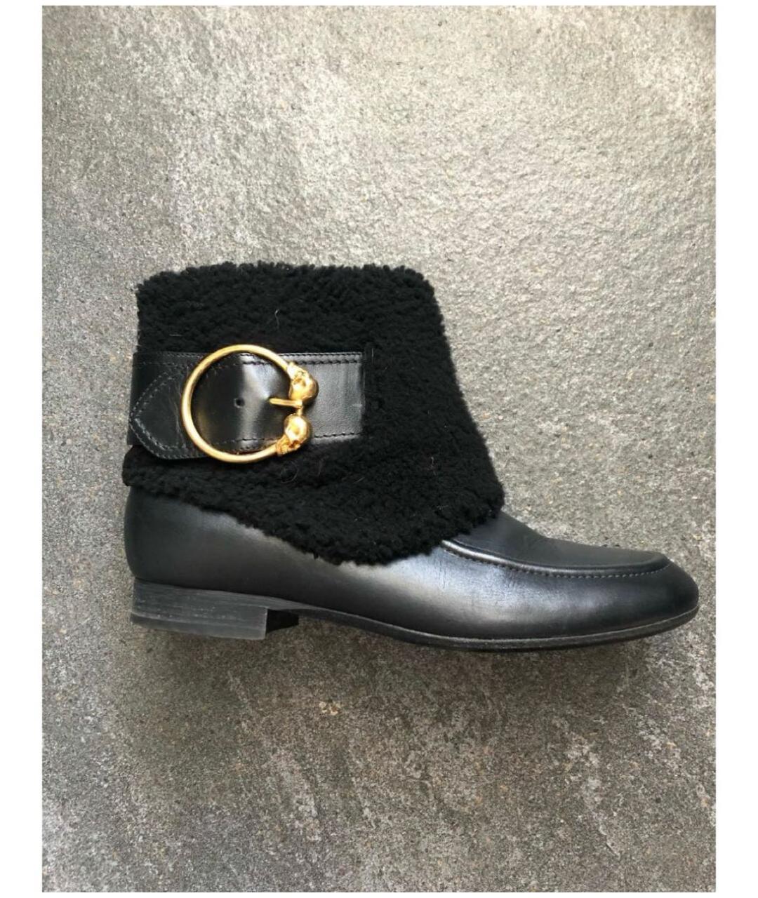 MCQ ALEXANDER MCQUEEN Черные кожаные полусапоги, фото 6