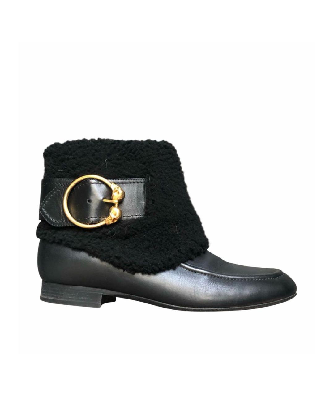 MCQ ALEXANDER MCQUEEN Черные кожаные полусапоги, фото 1