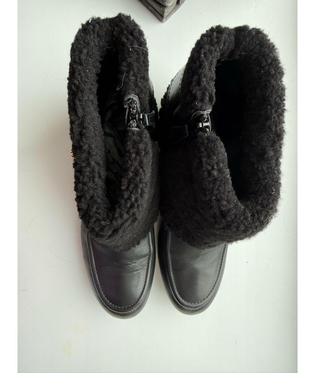 MCQ ALEXANDER MCQUEEN Черные кожаные полусапоги, фото 3