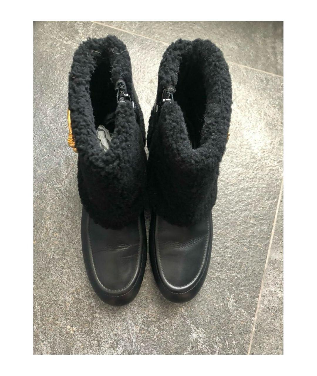 MCQ ALEXANDER MCQUEEN Черные кожаные полусапоги, фото 2