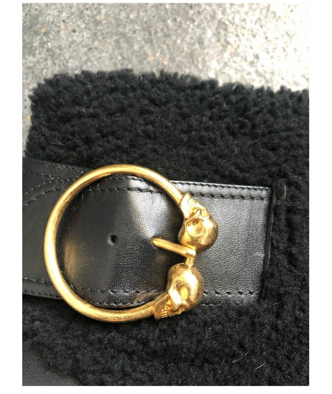 MCQ ALEXANDER MCQUEEN Черные кожаные полусапоги, фото 4