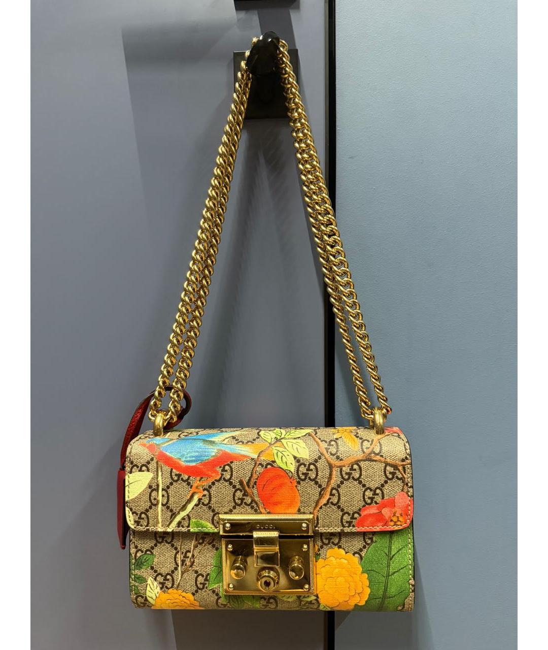 GUCCI Коричневая кожаная сумка через плечо, фото 5