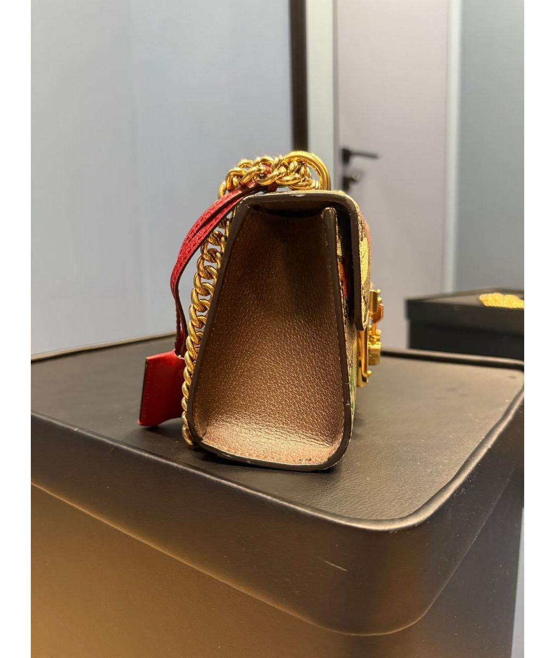 GUCCI Коричневая кожаная сумка через плечо, фото 2