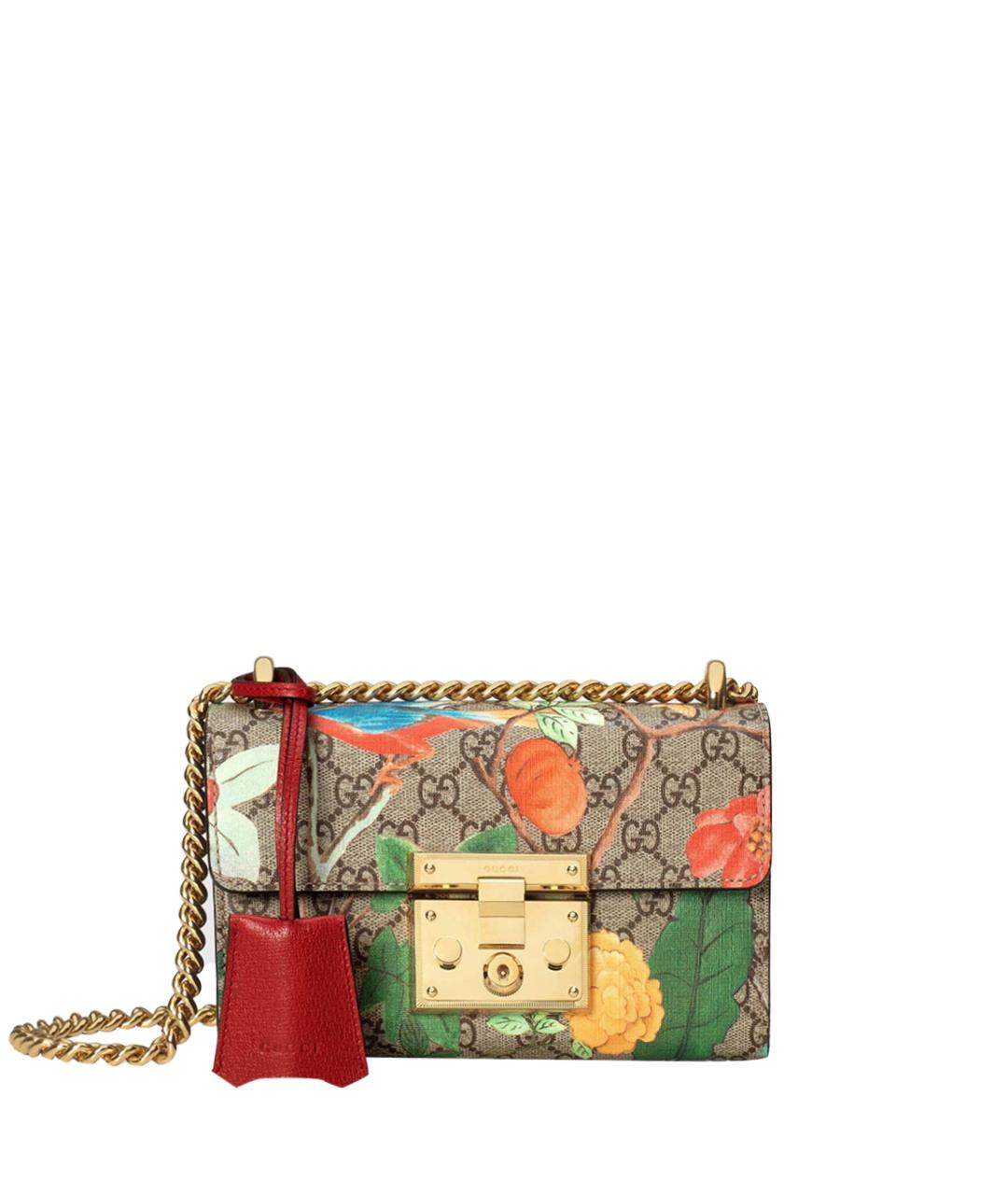 GUCCI Коричневая кожаная сумка через плечо, фото 1