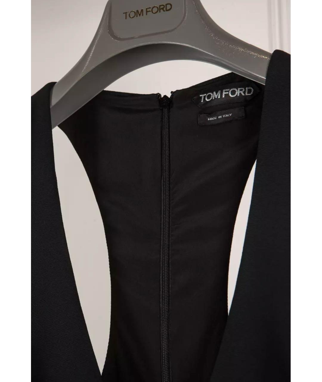 TOM FORD Черный креповый комбинезон, фото 4