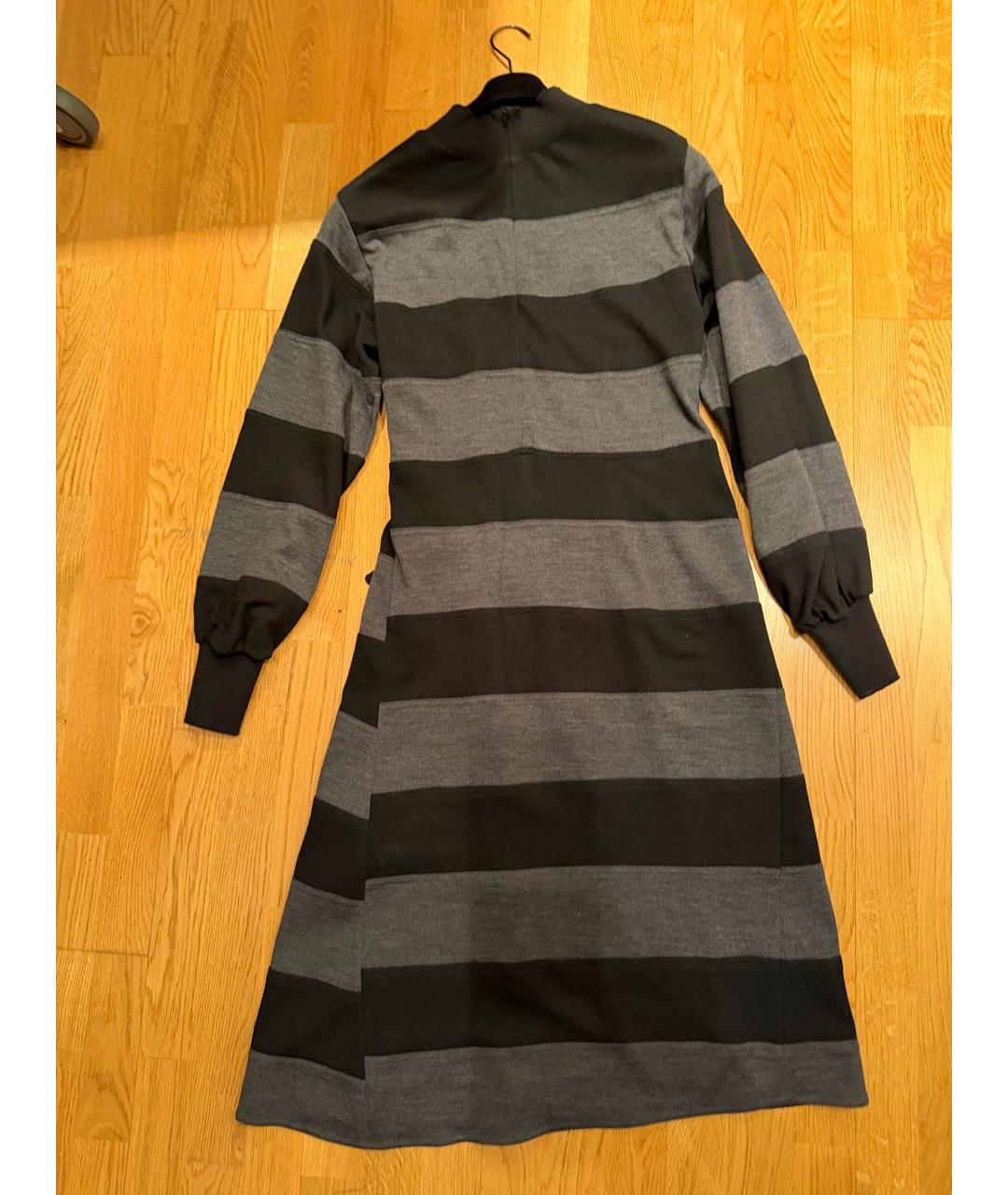 LANVIN Серое вискозное повседневное платье, фото 2