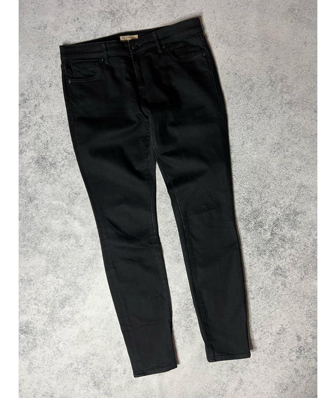 BURBERRY Черные хлопко-эластановые джинсы слим, фото 9