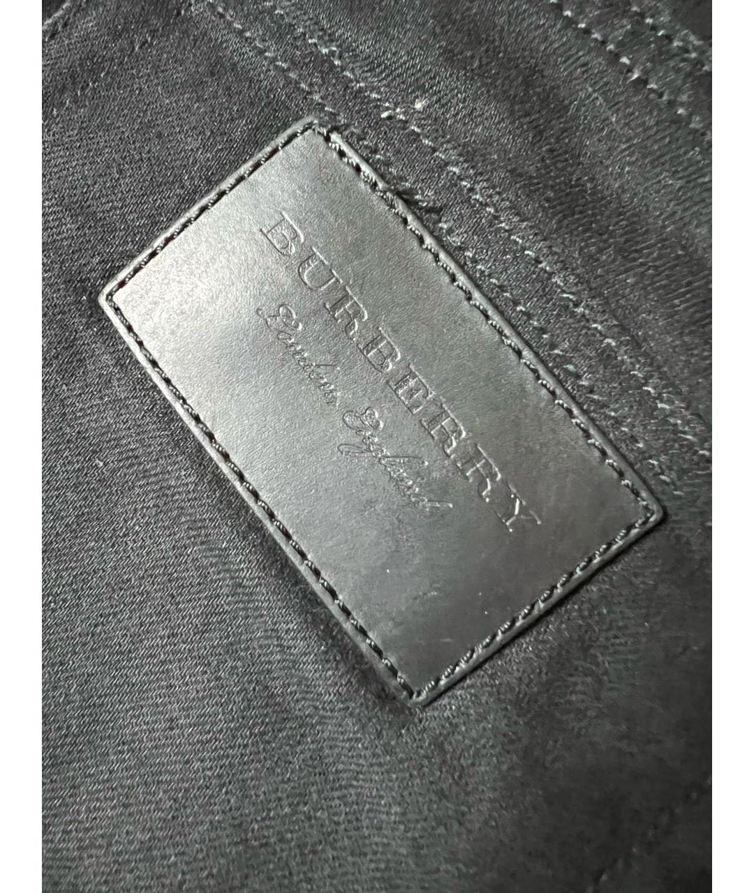 BURBERRY Черные хлопко-эластановые джинсы слим, фото 6