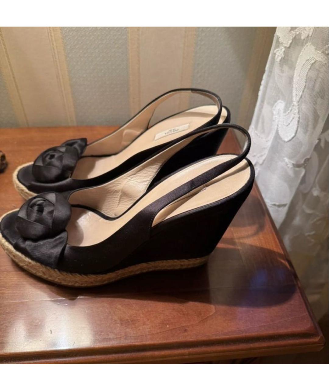 PRADA Черные текстильные эспадрильи, фото 3