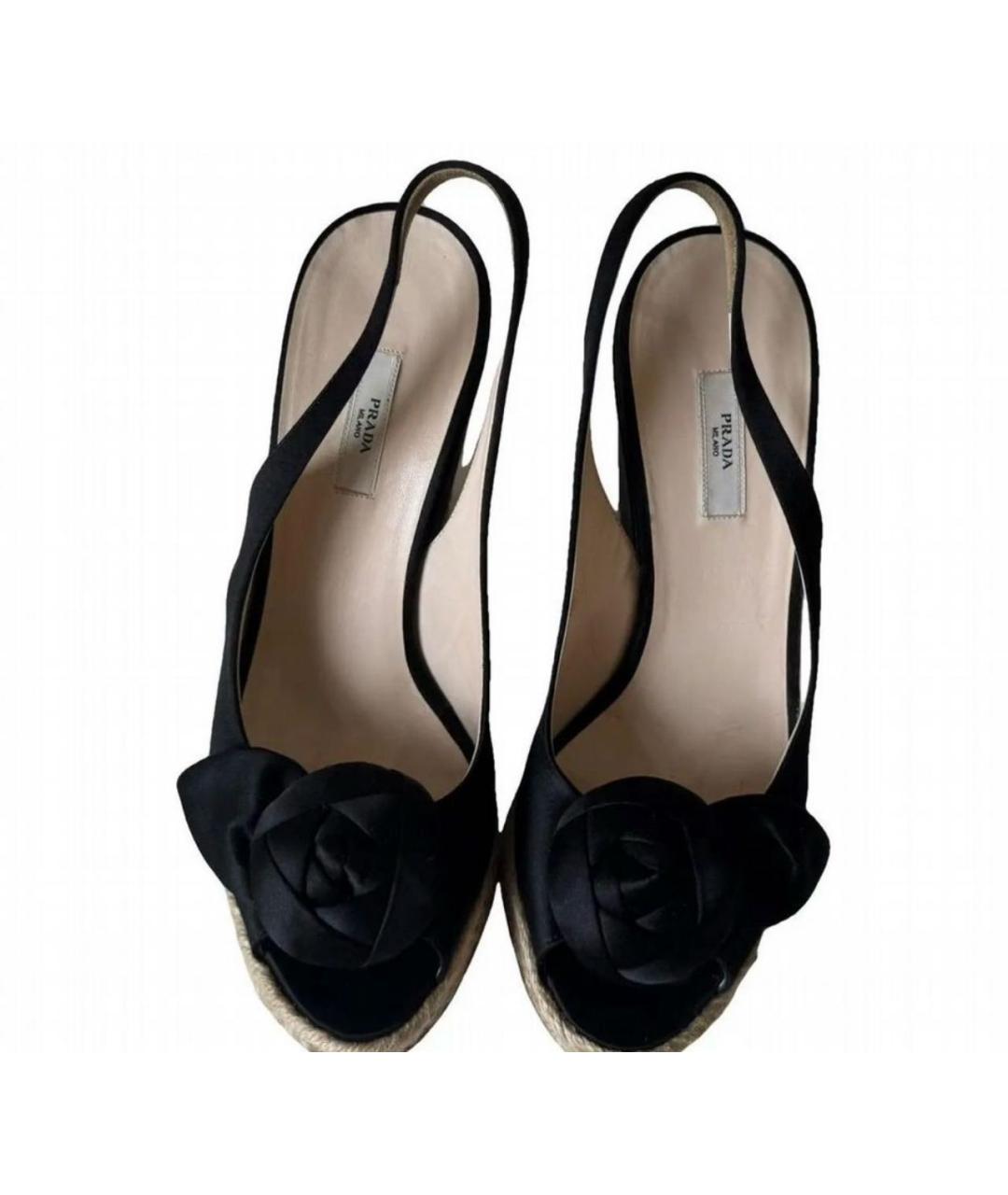 PRADA Черные текстильные эспадрильи, фото 2