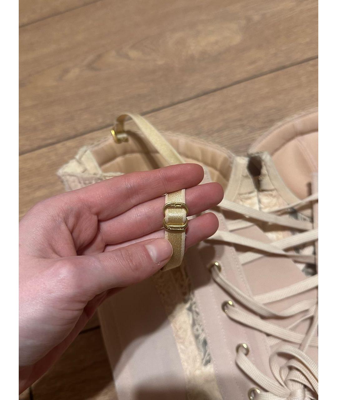 AGENT PROVOCATEUR Бежевый кружевной корсет, фото 4