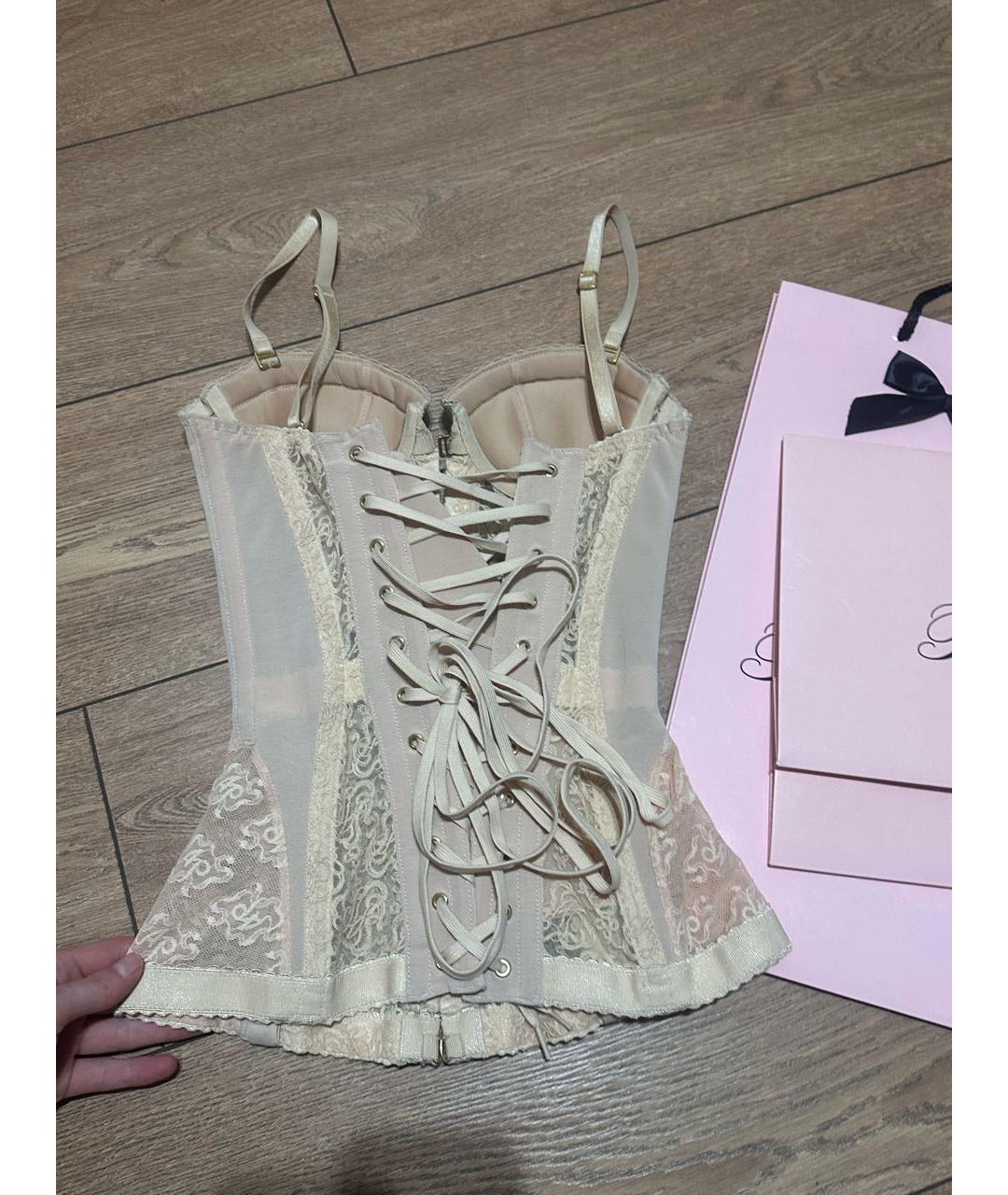 AGENT PROVOCATEUR Бежевый кружевной корсет, фото 2