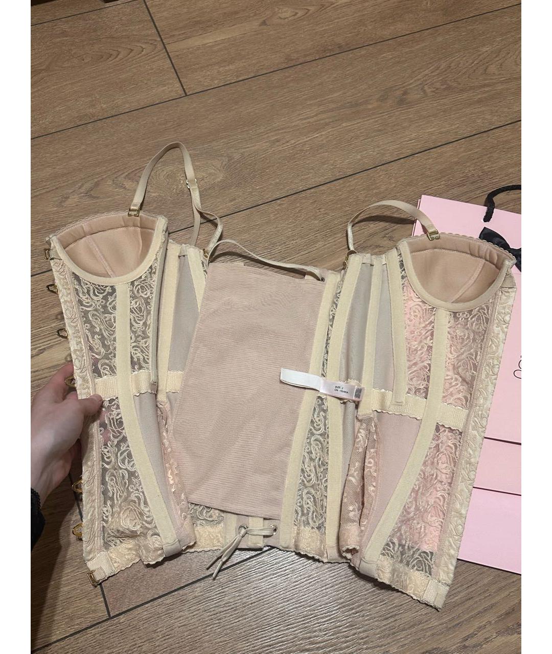 AGENT PROVOCATEUR Бежевый кружевной корсет, фото 3