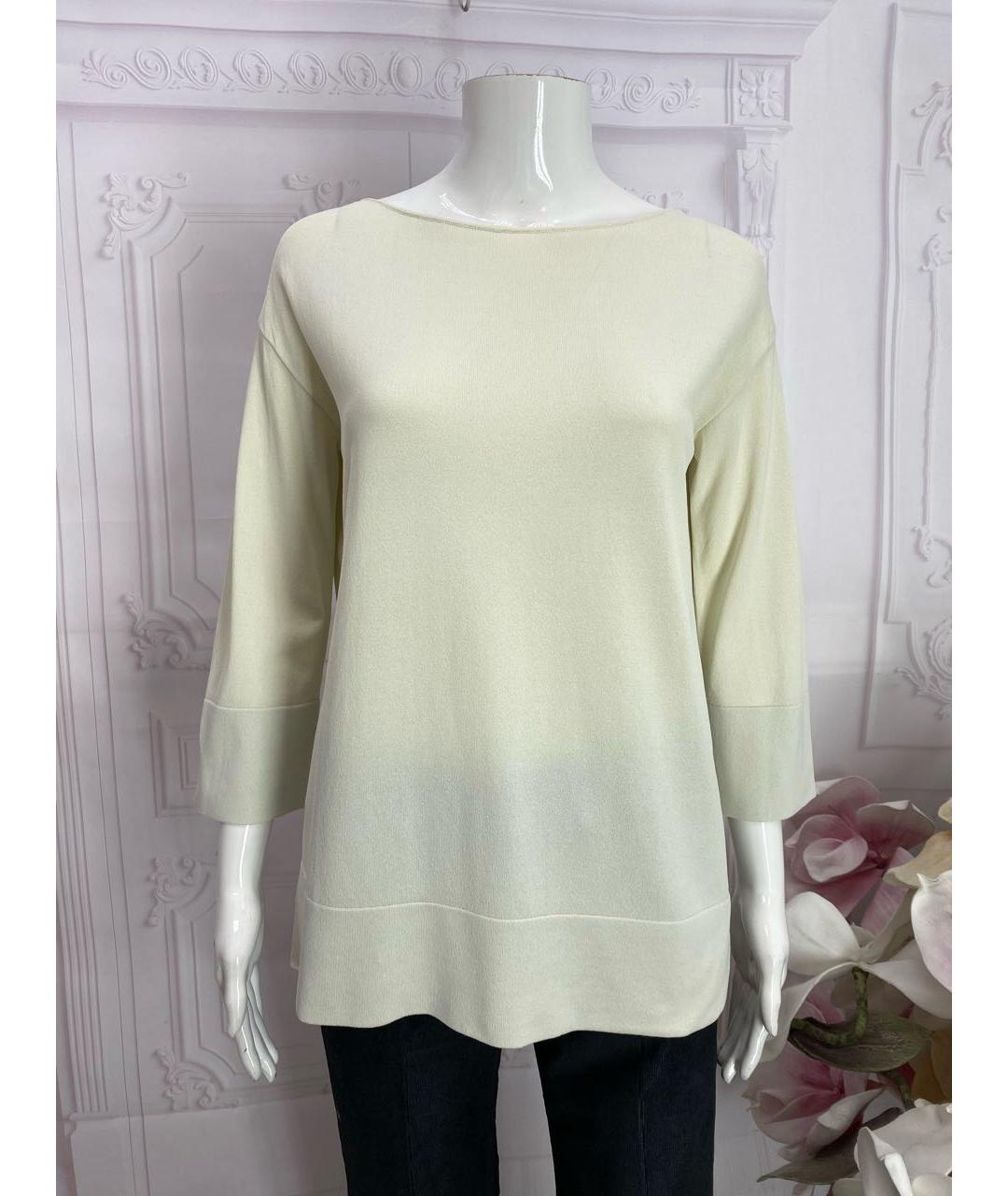 LIVIANA CONTI Бежевый вискозный джемпер / свитер, фото 5