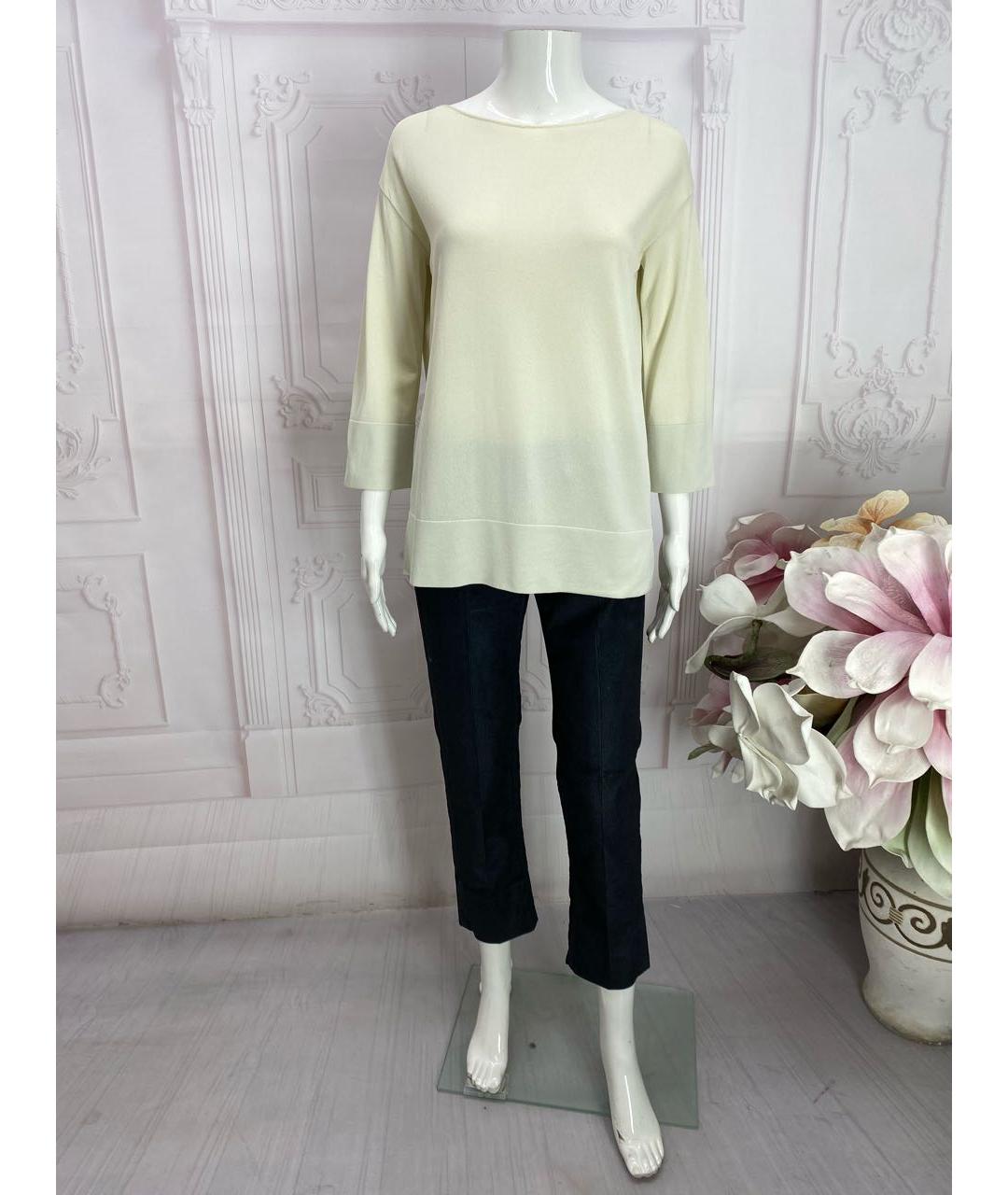 LIVIANA CONTI Бежевый вискозный джемпер / свитер, фото 6