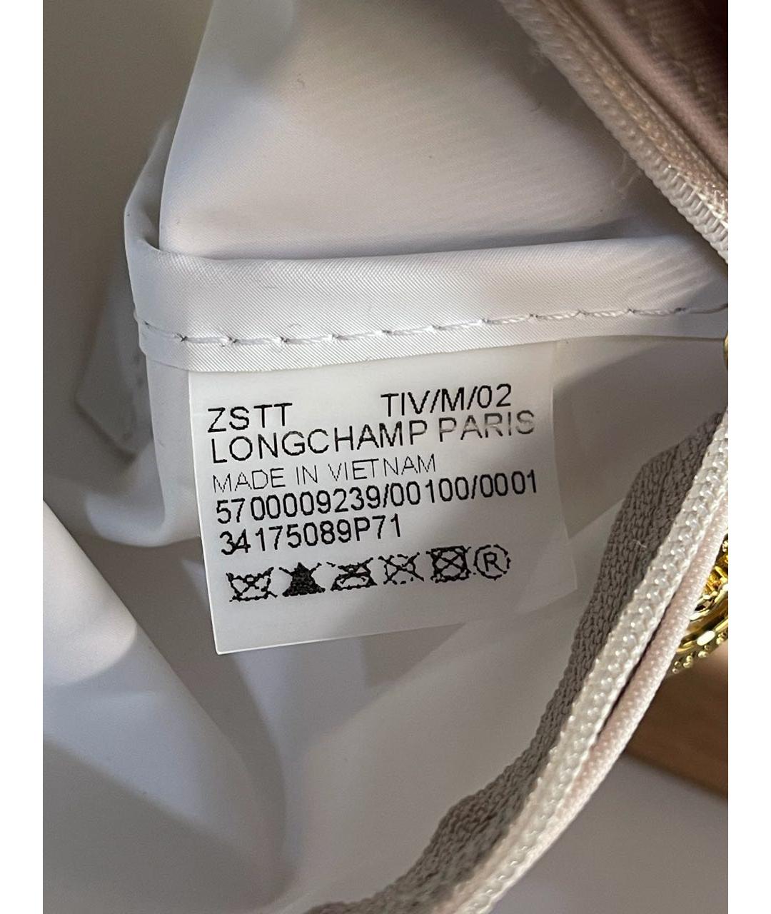 LONGCHAMP Белая кожаная сумка с короткими ручками, фото 8