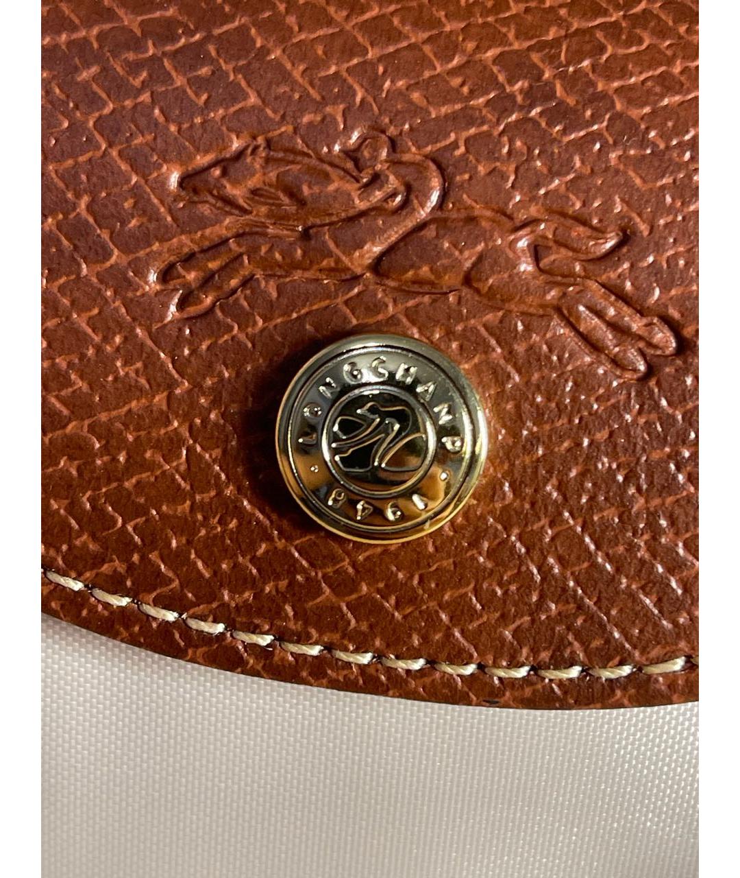 LONGCHAMP Белая кожаная сумка с короткими ручками, фото 6