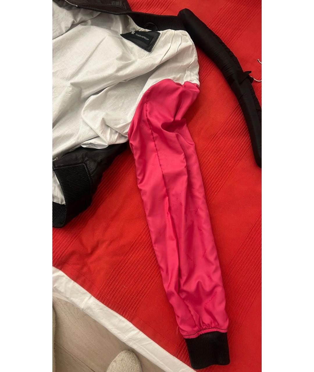 DSQUARED2 Черная кожаная куртка, фото 7